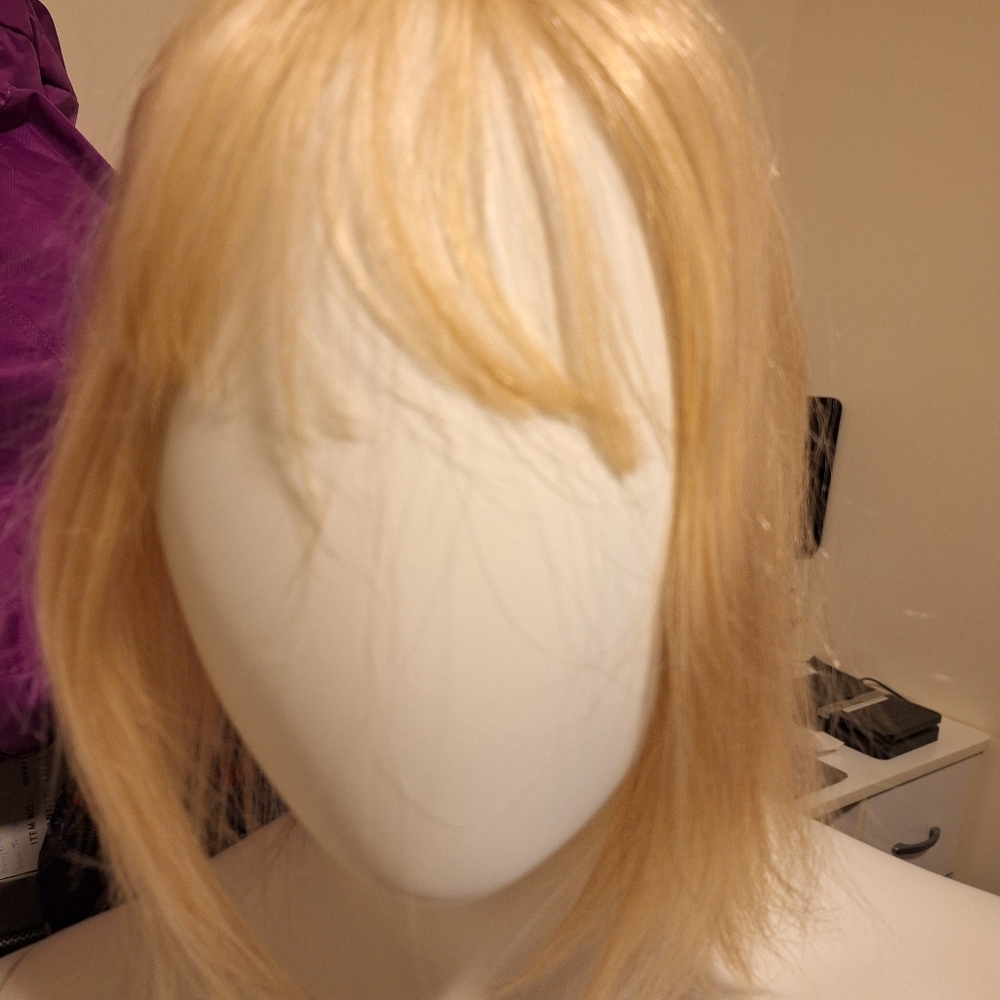 Blonde human Hair Topper